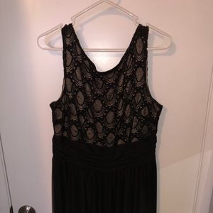 Black and gold formal dress